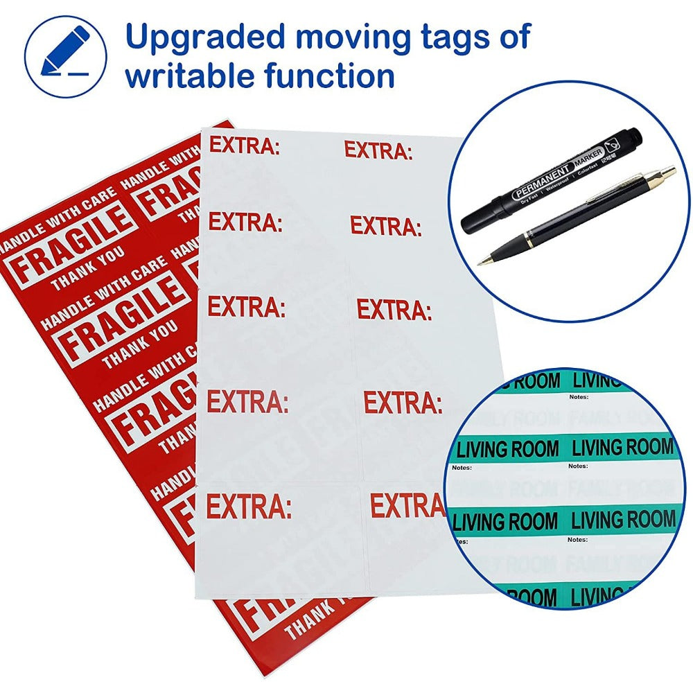 80pcs Extra Large Home Moving Packing Labels Stickers For Box Coded