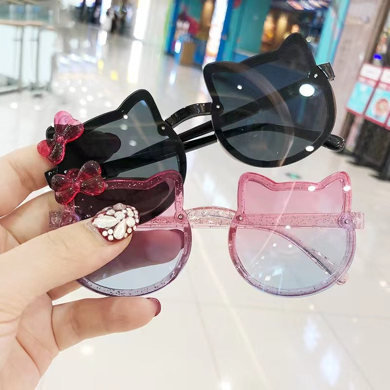 Girl's Cartoon Cat Frame Sunglasses for Holiday Party