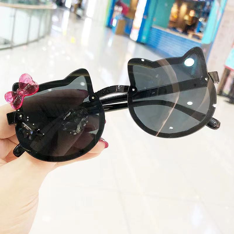 Girl's Cartoon Cat Frame Sunglasses for Holiday Party