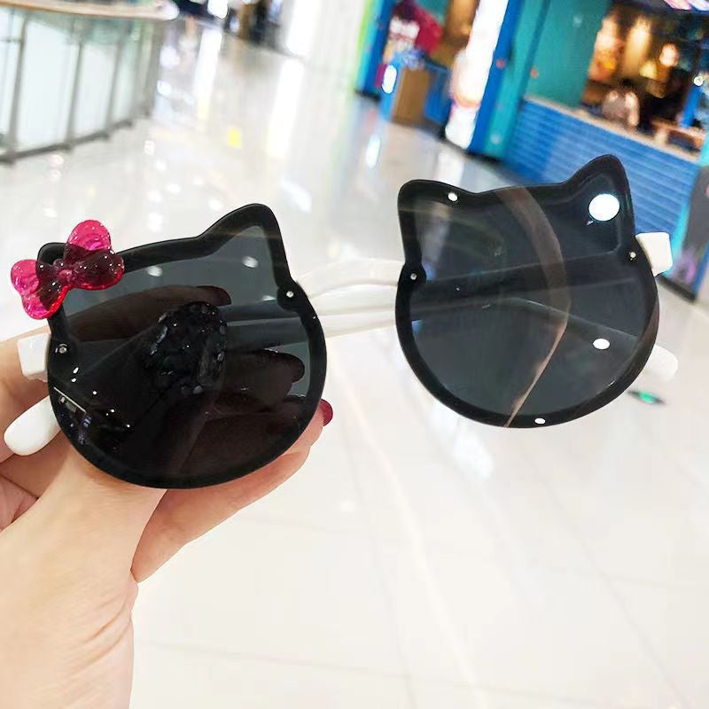 Girl's Cartoon Cat Frame Sunglasses for Holiday Party