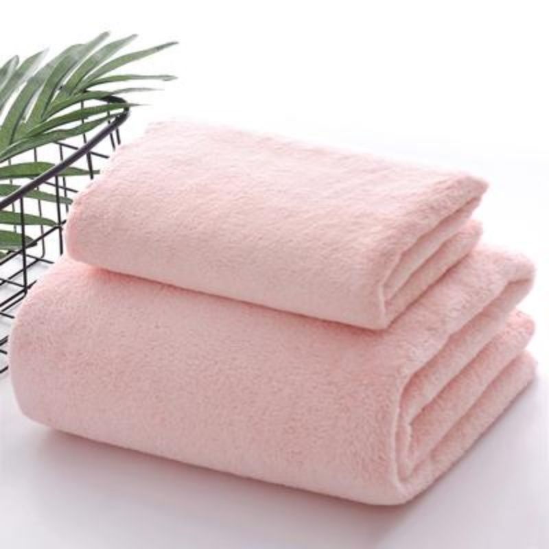 2pcs Cotton Towel Set Soft Hand Bath Quick Dry Absorbent