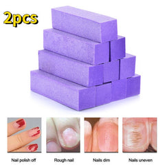 2 Pcs Nail Buffing Files Polisher Block Buffer Nail File Sticks For Nails