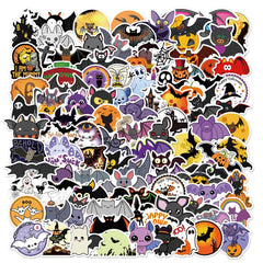 100pcs Cartoon Bat Stickers Halloween Horror Vinyl Stickers