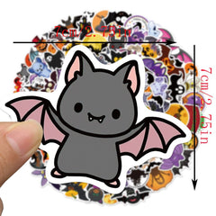 100pcs Cartoon Bat Stickers Halloween Horror Vinyl Stickers