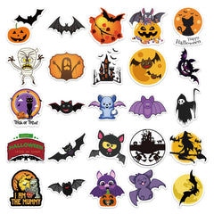 100pcs Cartoon Bat Stickers Halloween Horror Vinyl Stickers