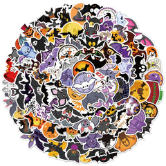 100pcs Cartoon Bat Stickers Halloween Horror Vinyl Stickers