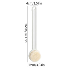 Long Handled Soft Bristled Scrubbing Tool for Comfortable Body Cleaning