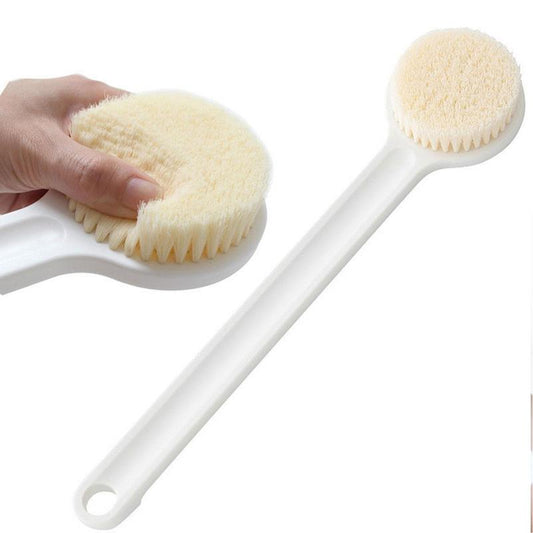 Long Handled Soft Bristled Scrubbing Tool for Comfortable Body Cleaning