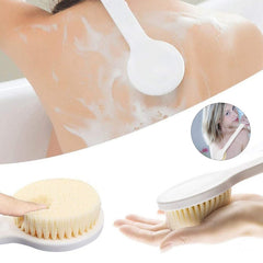Long Handled Soft Bristled Scrubbing Tool for Comfortable Body Cleaning