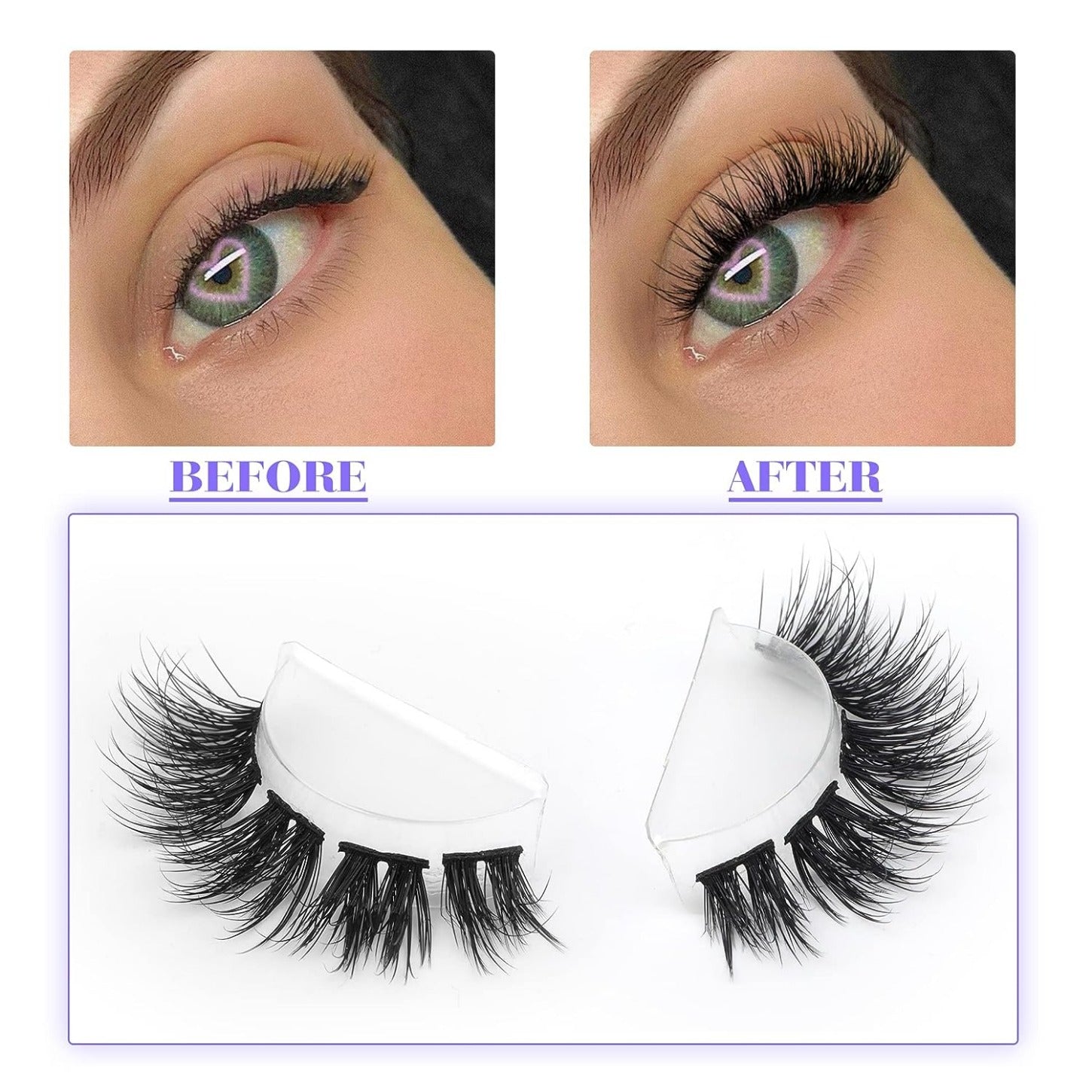 Wispy Eyelash Extensions 3D DIY Individual Faux Mink Lashes