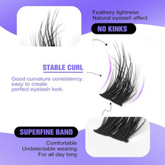 Wispy Eyelash Extensions 3D DIY Individual Faux Mink Lashes