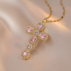 Girl's Rhinestone Pendant Necklace for Banquet Party