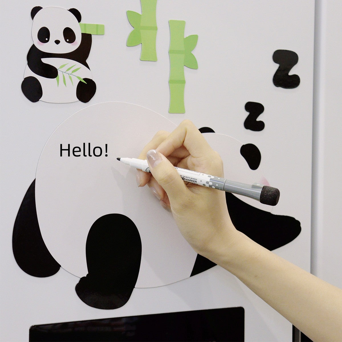 Panda Refrigerator Stickers Erasable Magnetic Note Board