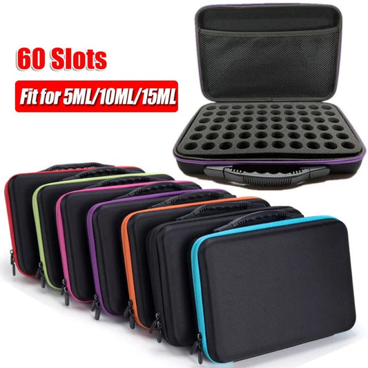 60 Slots Essential Storage Case Nail Polish Carrying Case Makeup Bag
