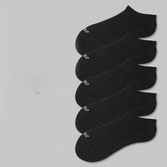 Men's Thin Cotton Low Calf Socks, 5 Pairs