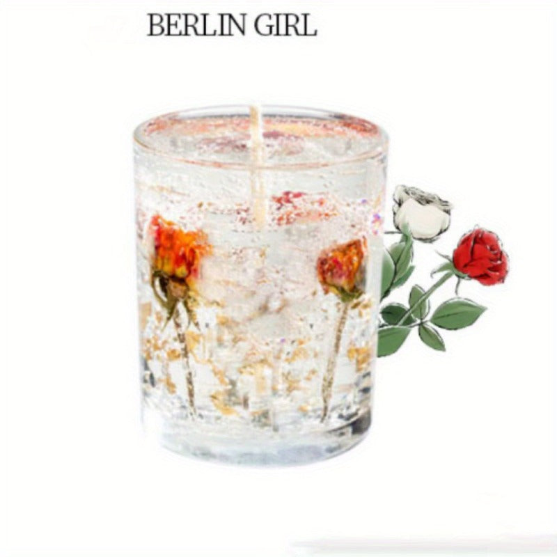 Real Flower Jelly Aromatherapy Candle Essential Floral Candle