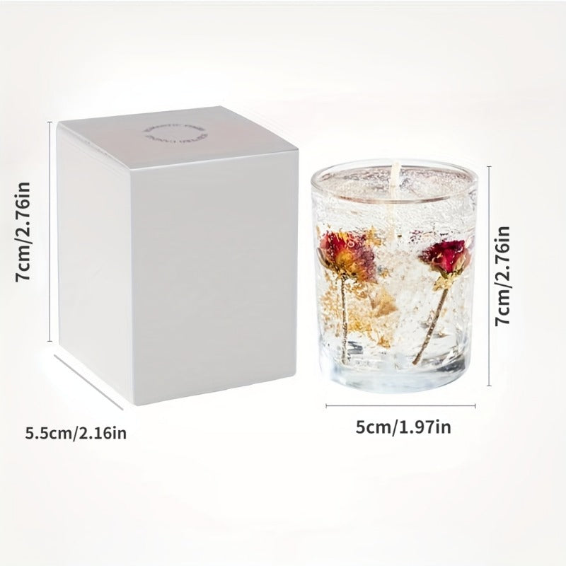 Real Flower Jelly Aromatherapy Candle Essential Floral Candle