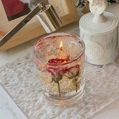 Real Flower Jelly Aromatherapy Candle Essential Floral Candle
