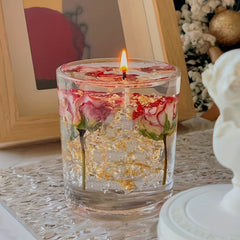 Real Flower Jelly Aromatherapy Candle Essential Floral Candle