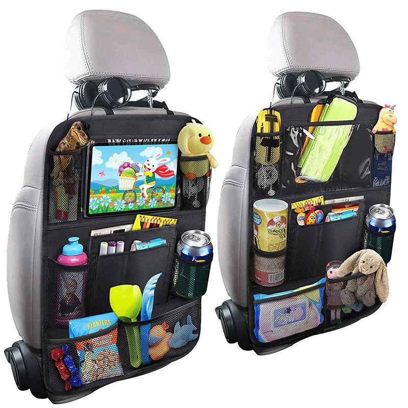 Car Seat Back Organizer Storage Bag Tablet Holder Protector