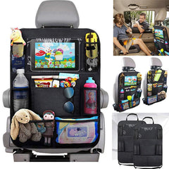 Car Seat Back Organizer Storage Bag Tablet Holder Protector