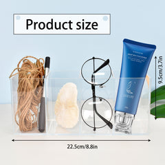 Acrylic Pencil Makeup Brush Holder 4 Compartments Storage