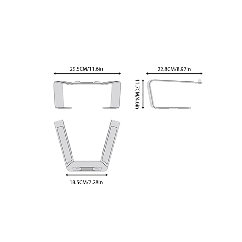 Aluminum Alloy Notebook Stand Vertical Heightening & Heat Dissipation