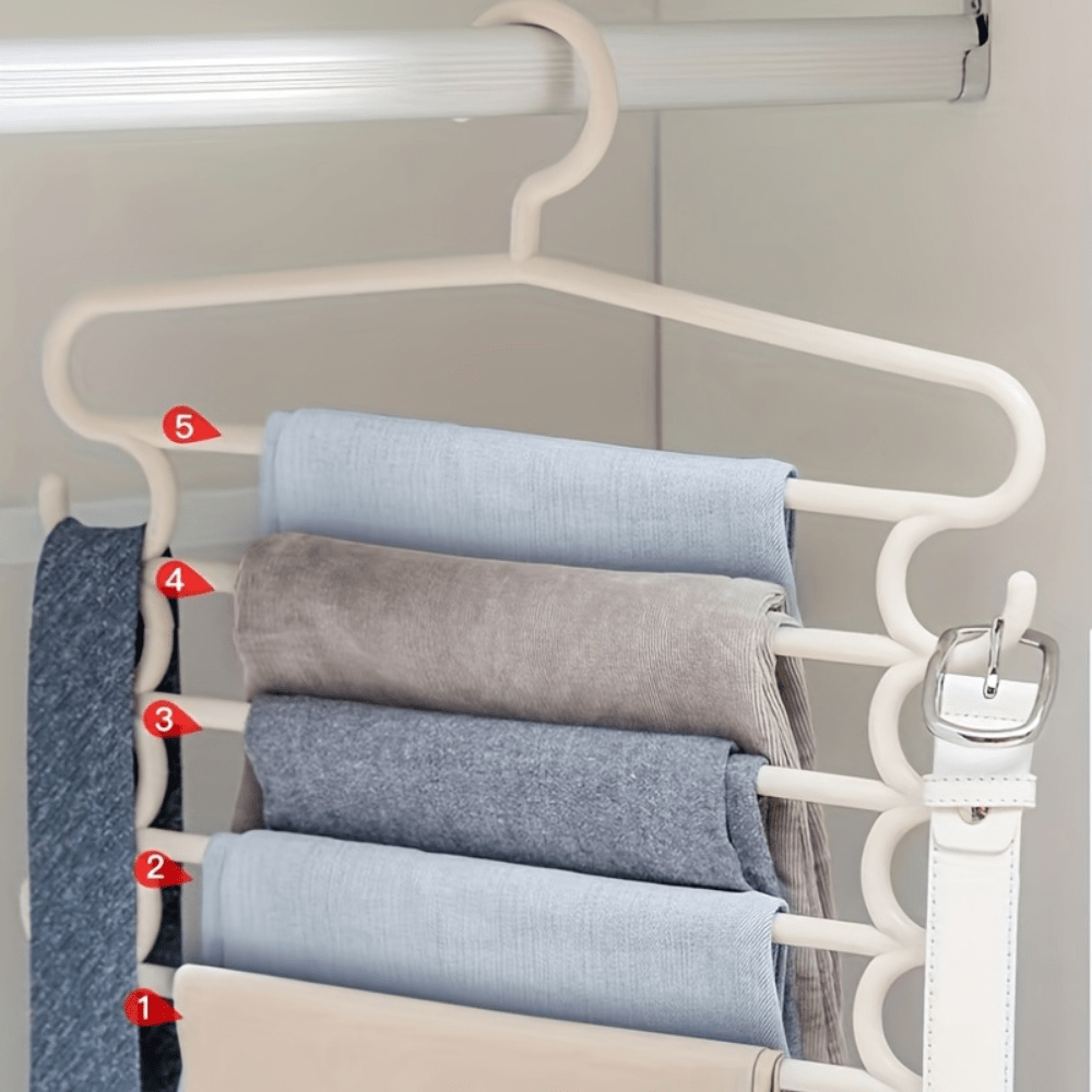 1pc Pants Hanger Trousers Hanger Seamless Trousers Storage Rack