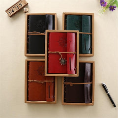 Retro Pirate Faux Leather Loose leaf Notepad - Small & Portable Journal Book