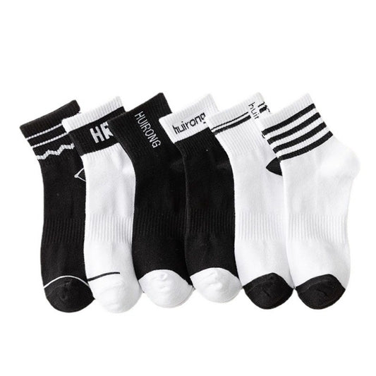 3 Pairs Men's Basketball Socks for Autumn and Winter