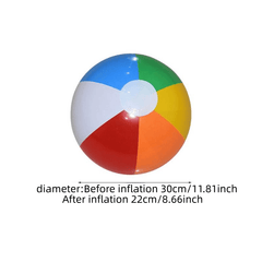 Inflatable Beach Ball Hawaiian Beach Play Water Pool Party Toy Rainbow