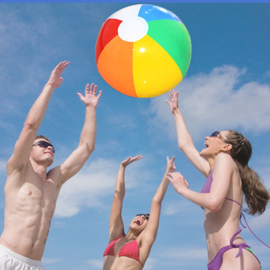 Inflatable Beach Ball Hawaiian Beach Play Water Pool Party Toy Rainbow