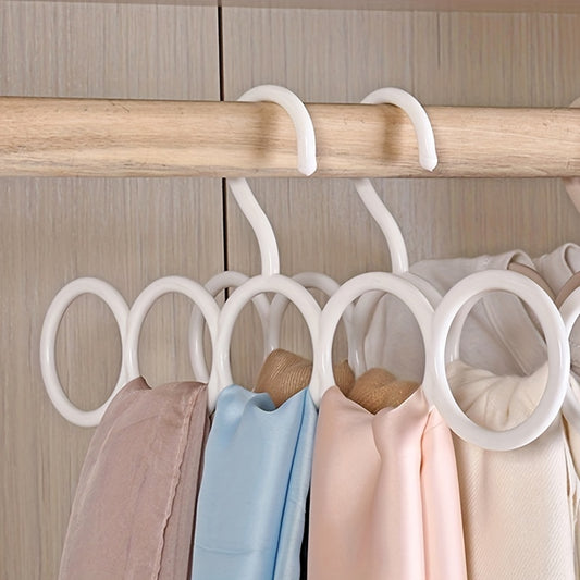 Plastic Scarf Rack Hanger 5 Holes Space Saving Organizer