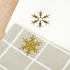 120 Snowflake Golden Transparent PVC Stickers DIY Christmas Labels