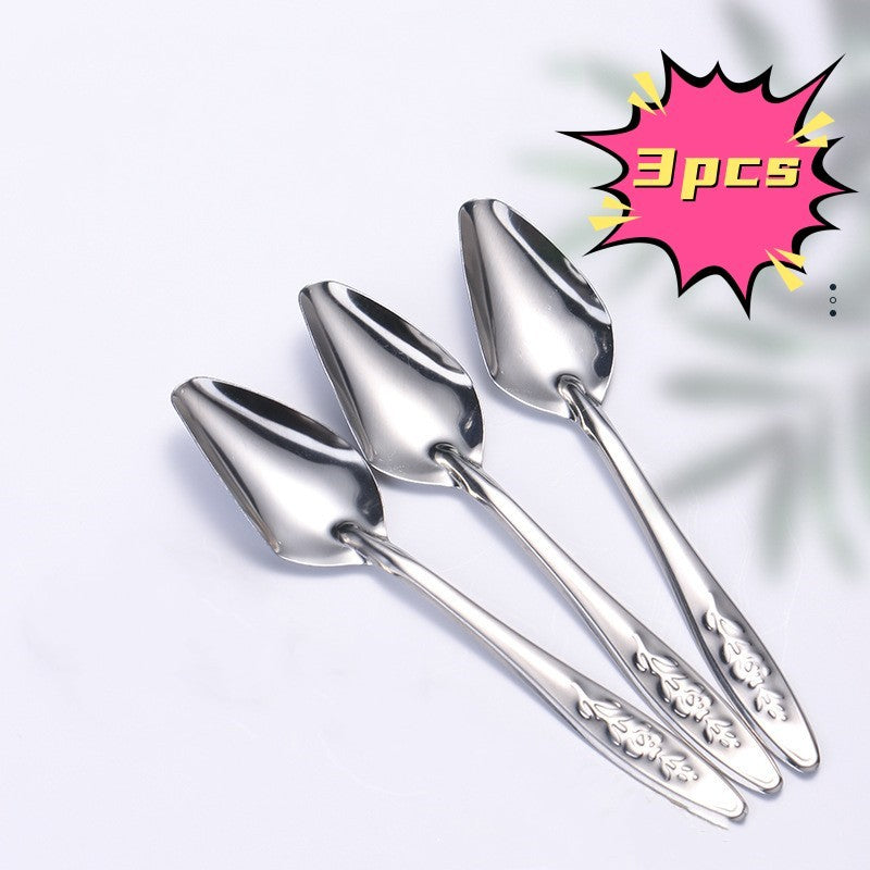 3pcs Bird Parrot Feeders Set Stainless Steel Spoons