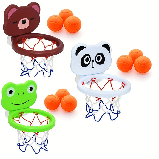 Kids Water Basketball Game Set with 3 Balls Bathroom Bathtub Toy