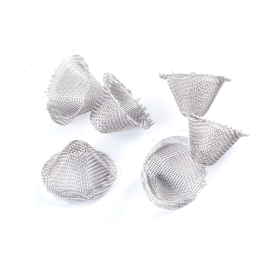 20pcs Metal Screen Funnel-shaped Filter Net Mini Filter Mesh