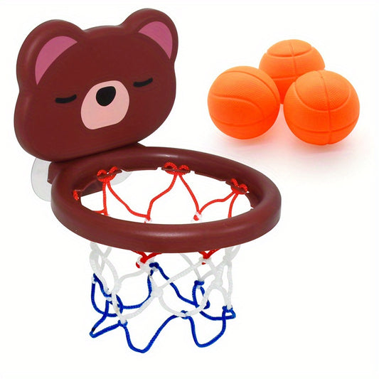 Kids Water Basketball Game Set with 3 Balls Bathroom Bathtub Toy
