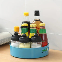 360 Degree Rotary Storage Rack Spice Tray Seasoning Box Cosmetics