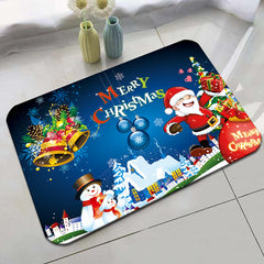 Christmas Bathroom Floor Mat Toilet Non-slip Mat Entry Door Mat