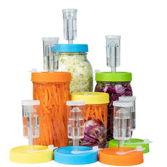 4pcs Plastic Fermentation Lids For Mason Jars Airlock Fermenting Lids Set