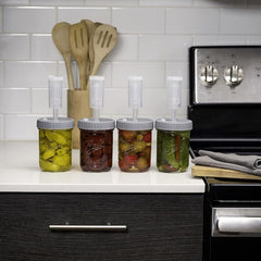 4pcs Plastic Fermentation Lids For Mason Jars Airlock Fermenting Lids Set