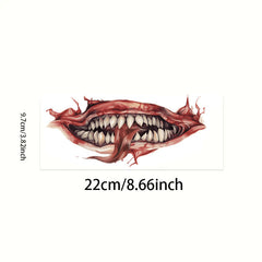 15pc Halloween Prank Makeup Temporary Tattoos Horror Mouth Stickers Role Playing