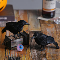 Halloween Feather Crow Desktop Decorations Simulation Photography Props