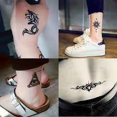 30 Sheets Waterproof Chinese Character Temporary Tattoo Stickers for Adults