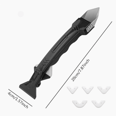 5 In 1 Silicone Remover Sealant Smooth Scraper Caulk Finisher Grout Kit Tools