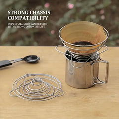 Portable Stainless Steel Coffee Drip Rack for Camping
