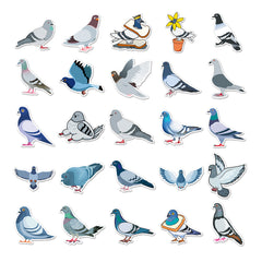 50pcs Waterproof Pigeon Stickers for DIY Room Decoration Cute Gift for Teens