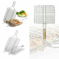 Stainless Steel Grill Basket BBQ Grilling For Fish And Vegetables