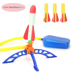 Kids Air Stomp Rocket Foot Pump Launcher Toys Outdoor Child Play Set